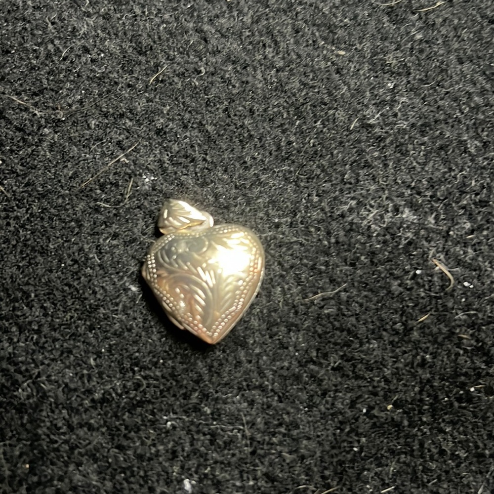 Silver antique heart